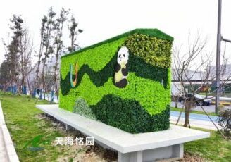市政电箱绿化，电箱仿真植物墙景观