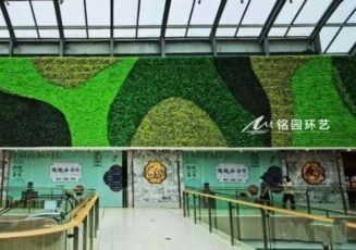 商业墙体绿化，商综建筑物墙体仿真植物墙景观