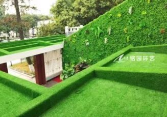 屋顶仿真植物绿化，修建墙体仿真绿植景观设计制作