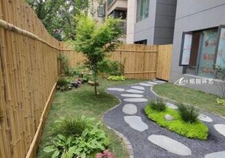 小区一层院子景观，温江上熙府室外院子庭院绿植造景设计