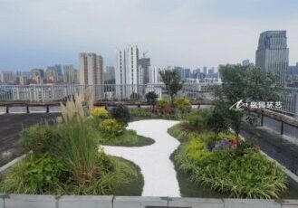 屋顶花园景观，机构、公司楼顶绿化施工